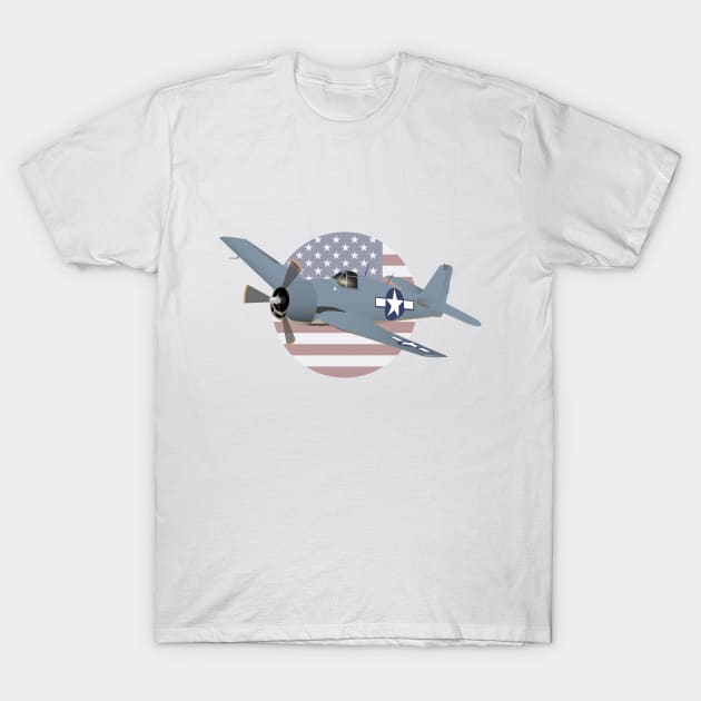 WW2 F6F Hellcat Airplane T-Shirt by NorseTech